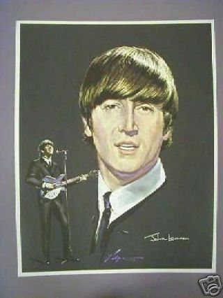 The Beatles John Lennon Volpe Color Portrait Poster