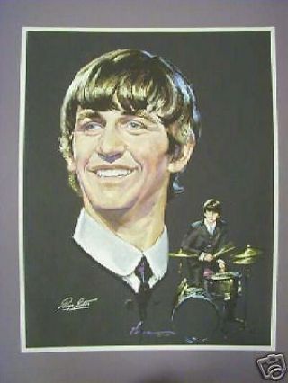 The Beatles Ringo Starr Volpe Color Portrait Poster