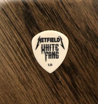 Metallica Rare James Hetfield White Fang 1.  0 Guitar Pick Worldwired Tour Dunlop