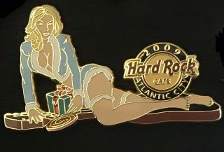 Hard Rock Cafe Atlantic City Sexy Girl Guitar Pin