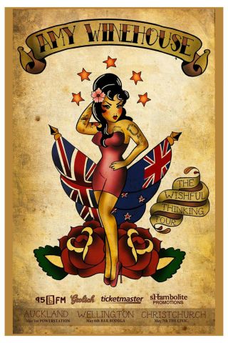 Diva: Amy Winehouse At Australian Wishful Thinking Tour Concert Poster 2011