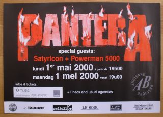 Pantera Concert Poster 2000 Metal