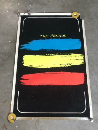 The Police Synchronicity Rare Vintage Poster Funky Blacklight 1983