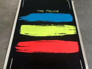 The Police Synchronicity Rare Vintage Poster Funky Blacklight 1983 5