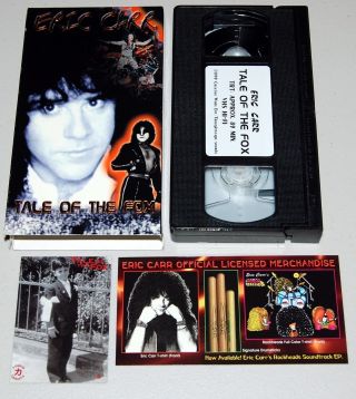Kiss Band Eric Carr Tale Of The Fox Vhs Video Tape W/ Inserts 1999