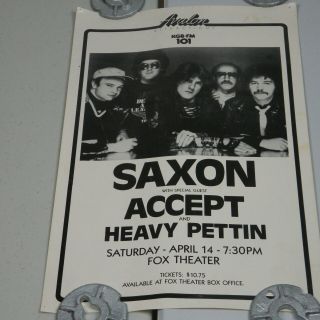 Vintage Saxon Concert Poster San Diego