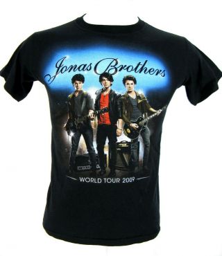 2009 Jonas Brothers World Tour Band Concert Anvil Shirt Youth Large
