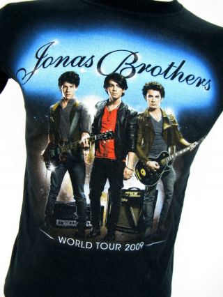 2009 Jonas Brothers World Tour Band Concert ANVIL Shirt Youth Large 2