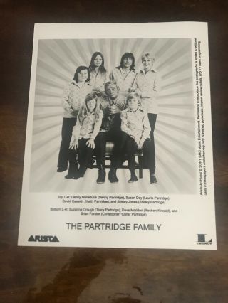 Vintage The Partridge Family Promotional Glossy Press Photo 8x10 Arista Sony