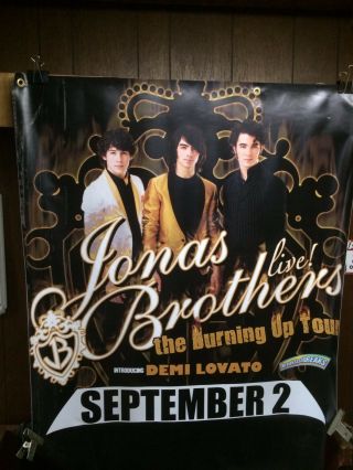 Vinyl Jonas Brothers Demi Lavato Burning Up Concert Tour Poster