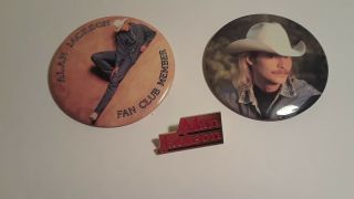 2 3 Inch Alan Jackson Buttons Plus 1 Pinback Pin Country Music