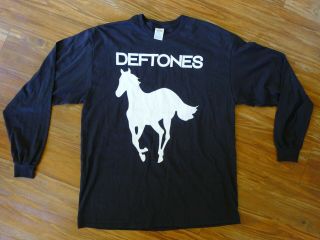 Deftones Longsleeve Xl White Pony Shirt Team Sleep Crosses Korn Papa Roach Tool