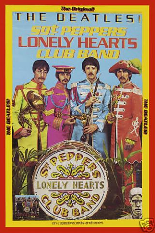 The Beatles Sgt.  Pepper Capitol Promo Poster 1967 13 X 19