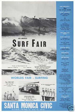 The Beach Boys At The Surf Fair In Santa Monica Concert Event Poster Circa 1963