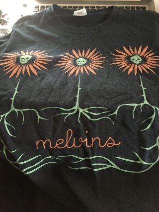 Melvins Skull Flower T - Shirt Large