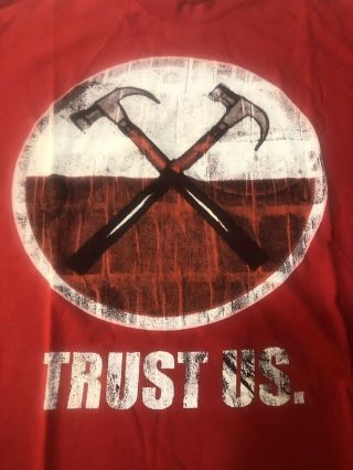 Roger Waters Pink Floyd The Wall Tour 2010 XL Concert T - Shirt “Trust Us” 2