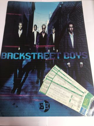 Back Street Boys Black & Blue World Tour 2001concert Program Book With Tickets
