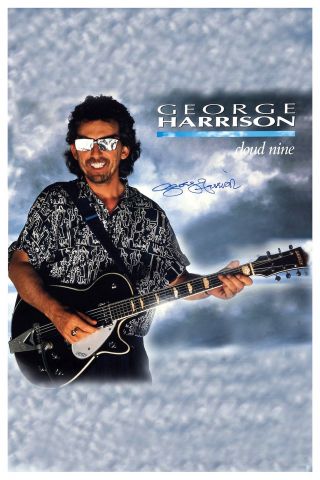 Silent Beatles: George Harrison Cloud Nine Promotional Poster 1987