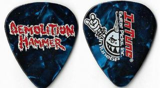 Demolition Hammer Color/blue Pearl Tour Guitar Pick
