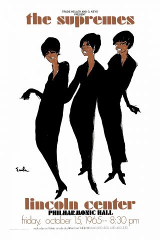 1960 ' s Motown Soul: Diana Ross & Supremes Philharmonic Concert Poster 1965 2