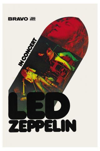 Robert Plant/ Jimmy Page: Led Zeppelin Atlantic Records Promotional Poster 1970