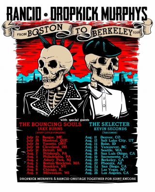 Rancid /dropkick Murphys 2017 North American Concert Tour Poster - Ska/celtic Punk