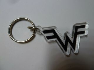 Weezer Logo Clear Acrylic Keychain W Band Official Merchandise Plastic Rare
