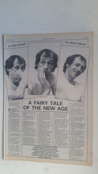 1978 - Mark Knopfler (dire Straits) - Music Press Interview/article