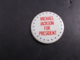 Michael Jackson For President Pin Back Button - 2 "
