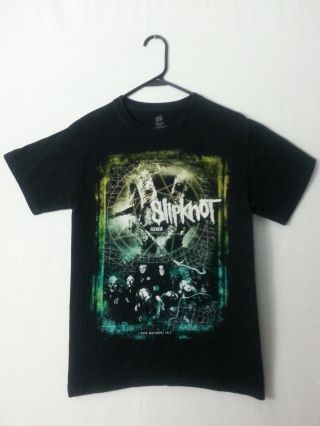 Vtg Slipknot Concert Tee - Shirt Black Des Moines Iowa Aug 28 2001 Small