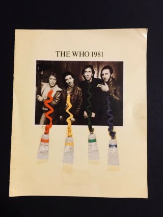 The Who Faces Dance Tour 1981 Concert Program Book Wembley Arena