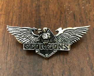 Vtg Scorpions Lapel Pin Badge Poker Metal Rock Rare 90’s Hair Glam Crue