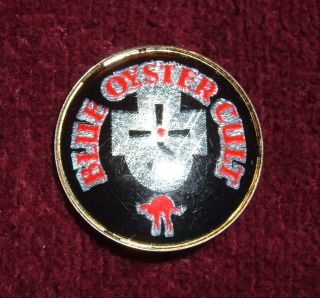 Vintage Blue Oyster Cult Crystal Prismatic Badge Uk 1980 