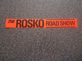 Rare The Emperor Rosko Sticker " The Rosko Road Show " Late 1960s / Early 70s ?