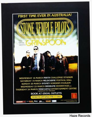 Stone Temple Pilots Tour Poster Ready To Frame