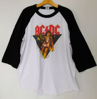 Acdc North American Tour 82 Raglan T - Shirt Ac/dc Graphic Tee Shirt Men 