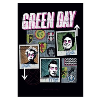 Green Day Uno Dos Tres Tapestry Cloth Poster Flag Wall Banner 30 " X 40 "
