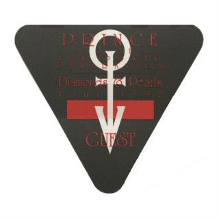 Prince 1992 Diamonds And Pearls Tour Vintage Satin Backstage Pass Guest Red