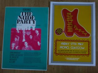 The Nude Party - Scottish Tour Glasgow Live Show Tour Concert Gig Posters X 2