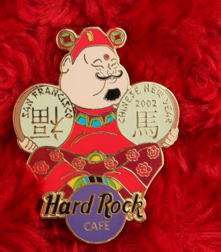 Hard Rock Cafe Pin San Francisco Chinese Year Fat Guy Lucky Hat Lapel Logo