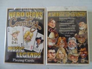 Hero Decks Country Music Playing Cards Elvis Reba Garth Underwood Chesney Parton
