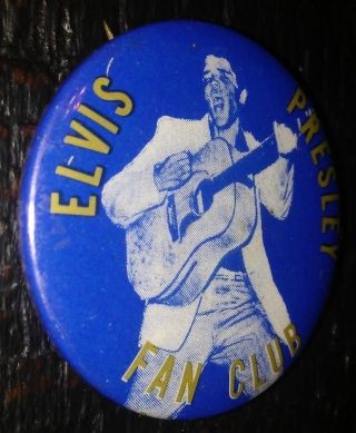 Elvis Presley Fan Club 1956 Badge Pin Button Collectible Vintage Rare E