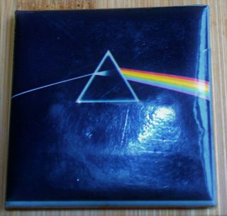 Pink Floyd Dark Side Of The Moon 1970s Vintage Pin Badge Rock 2 " Square