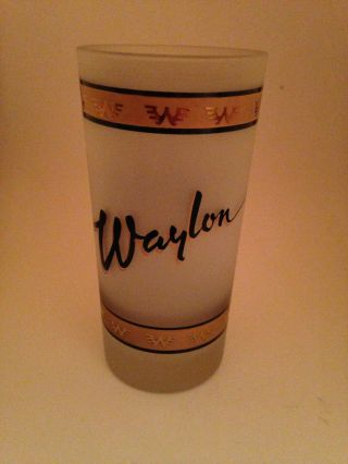 Waylon Jennings 22k Gold (frosted) Glass Hard - To - Find