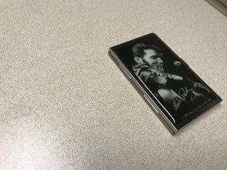 Elvis Presley King Of Rock & Roll Small Metal Box / Business Card Holder