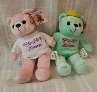 2 Rare Britney Spears 6 " Limited Edition Beanie Bears Exc