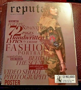 Taylor Swift Reputation Volume 2 (2017,  Paperback) With Poster & Cd