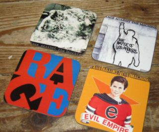 Rage Against The Machine Album Cover Coaster Set