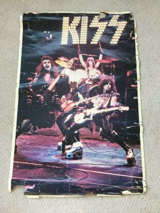 Kiss - Vintage Kiss Alive Poster - 1975 - Poor