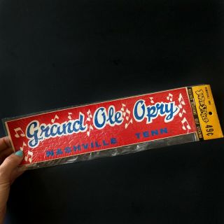 Vtg 1980s Grand Ole Opry Bumper Sticker Nashville Tn Country Music Art Car Decal